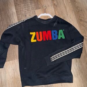 Zumba Fitness Black Crewneck with Multicolor ZUMBA Letters
